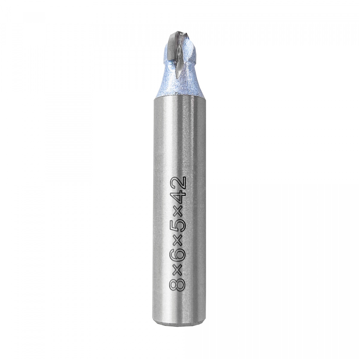 Фреза пазовая DELTA TOOLS Z=2 R=3 D=6х5х42 S=8 полукруг (чаша) 202.3802