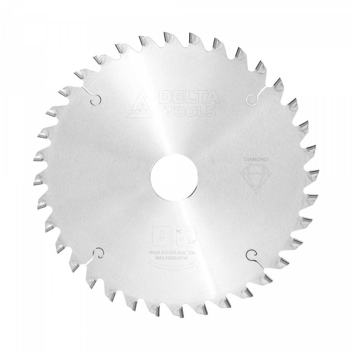 Пила подрезная DELTA TOOLS алмазная коническая 180*30*4.3/5.5*36T