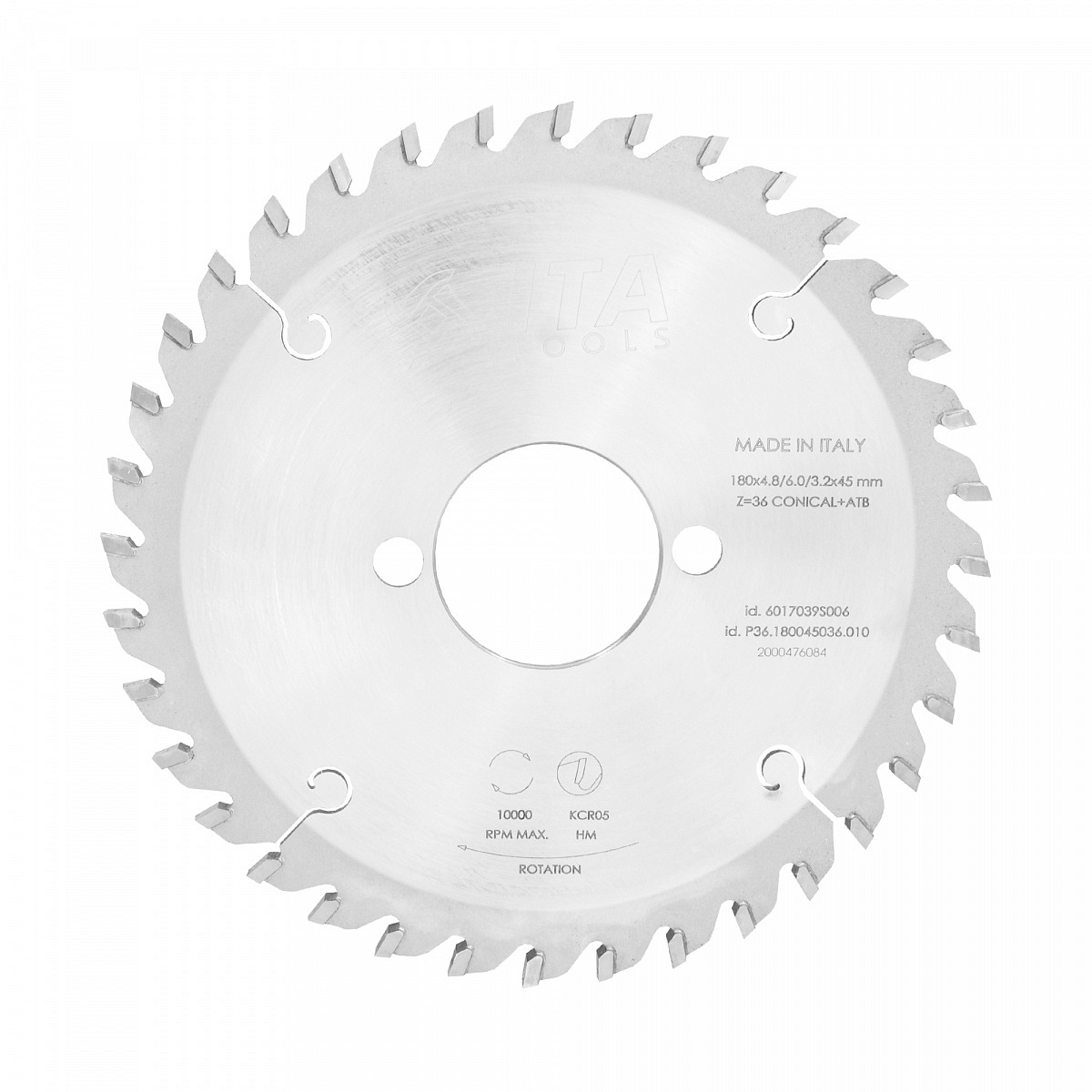 Пила дисковая подрезная ITA 180х4,8-6,0x45 Z=36 PH 2/10/60 P36.180045036.000