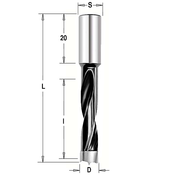 Сверло Delta-Tools присадочное глухое 4mm*10*70 mm Правое