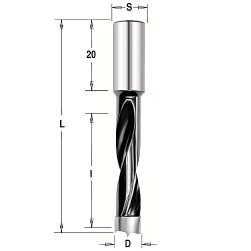 Сверло Delta-Tools присадочное глухое усиленное 5,5mm*10*57,5 mm Правое