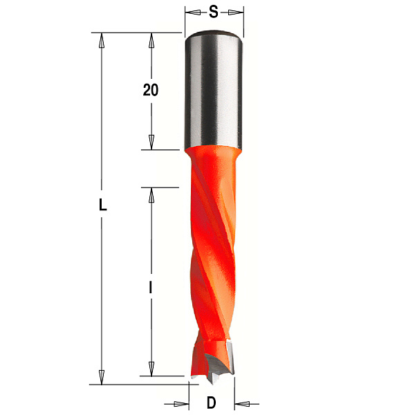 Сверло Delta-Tools присадочное глухое 4mm*10*70 mm Левое